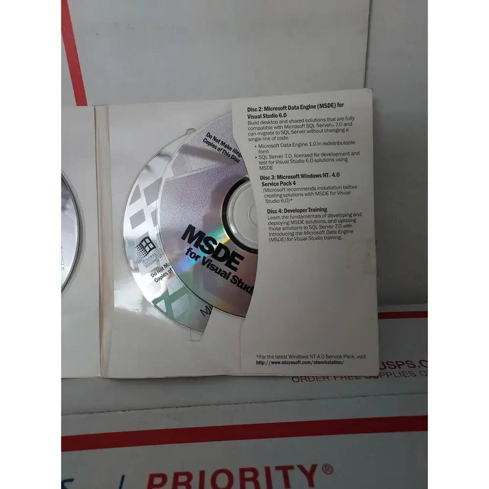 Microsoft Visual Studio 6 6.0 Plus Pack Good Used No Key Code - #191